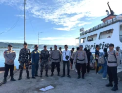 Pengamanan Ketat Pemberangkatan KM Sabuk Nusantara 93, Sat Polair Polres Majene Pastikan Keselamatan 285 Penumpang