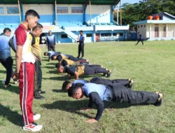 Jaga Fisik Tetap Prima, Polres Majene Gelar Tes Kesamaptaan Jasmani Semester I 2026