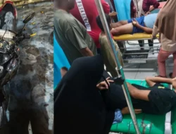 Respon Cepat Polsek Pamboang Tangani Kecelakaan di Poros Majene-Mamuju, Dua Korban Dievakuasi ke Puskesmas