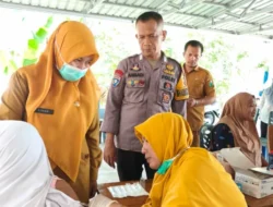 Bhabinkamtibmas Polsek Banggae Dampingi Puskesmas Banggae Dalam Kegiatan Posyandu ORI di Kelurahan Tande