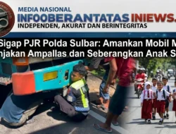 Aksi Sigap PJR Polda Sulbar: Amankan Mobil Mogok di Tanjakan Ampallas dan Seberangkan Anak Sekolah