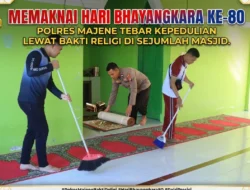 Maknai Hari Bhayangkara ke-80, Polres Majene Tebar Kepedulian Lewat Bakti Religi di Sejumlah Masjid