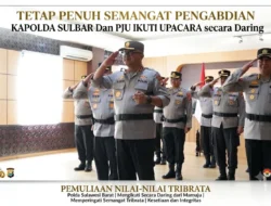 Tetap Penuh Semangat Pengabdian, Kapolda Sulbar dan PJU Ikuti Upacara Pemuliaan Nilai‑Nilai Tribrata Secara Daring