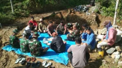 Perkuat Akses Pedesaan, TNI Bangun Jembatan Armco di Desa Kunyi Polman