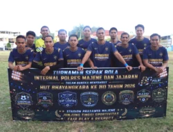 Sambut Hari Bhayangkara ke-80, Polres Majene Gelar Turnamen Sepak Bola Internal Pererat Solidaritas Personel