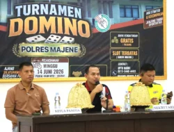 Sambut Hari Bhayangkara ke-80, 128 Pasang Peserta Meriahkan Turnamen Domino Polres Majene