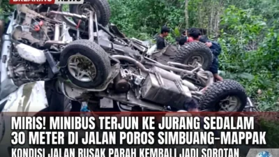 Miris! Minibus Terjun ke Jurang Sedalam 30 Meter di Jalan Poros Simbuang–Mappak, Kondisi Jalan Rusak Parah Kembali Jadi Sorotan