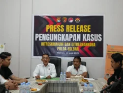 Ditreskrimum Polda Sulbar Gelar Konferensi Pers, Paparkan Pengungkapan Kasus Menonjol Periode Januari–Juni 2026