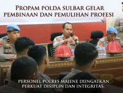 Propam Polda Sulbar Gelar Pembinaan dan Pemulihan Profesi, Personel Polres Majene Diingatkan Perkuat Disiplin dan Integritas
