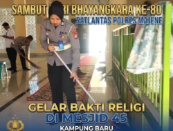 Sambut Hari Bhayangkara ke-80, Satlantas Polres Majene Gelar Bakti Religi di Masjid 45 Kampung Baru