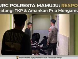 Tim URC Polresta Mamuju Responsif Datangi TKP dan Amankan Pria Mengamuk di Wisma Aneka Jaya