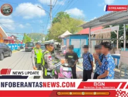 Satlantas Polres Majene Edukasi Pelajar di Tengah Patroli, Tanamkan Budaya Tertib Berlalu Lintas Sejak Dini
