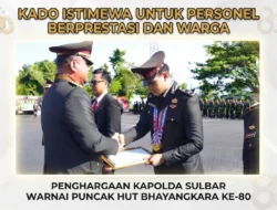 Kado Istimewa untuk Personel Berprestasi dan Warga, Penghargaan Kapolda Sulbar Warnai Puncak HUT Bhayangkara ke‑80