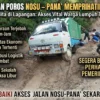 Jalan Poros Nosu – Pana’ Memprihatinkan, Sebuah Mobil Terjebak dalam Lumpur
