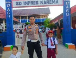 Gerakan Ayah Mengantar Anak Di Hari Pertama Bersekolah (GAMAS) Polda Sulbar, Genggaman Kasih Sayang untuk Buah Hati