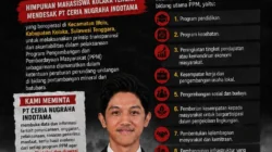Transparansi PPM Harga Mati, Mahasiswa Kolaka Tengah Desak PT CNI Buka Data Program Pemberdayaan Masyarakat