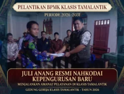 Pelantikan BPMK Klasis Tamalantik Periode 2026–2031, Juli Anang Resmi Nahkodai Kepengurusan Baru
