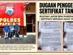 DUA SAKSI PELAPOR TELAH DIPERIKSA HARI INI, DUGAAN PENGGELAPAN SERTIFIKAT TANAH, RUSTAN LAPOR BPN PAREPARE! SERTIFIKAT BERUBAH NAMA TANPA IZIN!