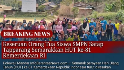 Keseruan Orang Tua Siswa SMPN Satap Tapparang Semarakkan HUT ke-81 Kemerdekaan RI