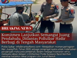 Komitmen Lanjutkan Semangat Juang Pendahulu, Ditlantas Polda Sulbar Hadir Berbagi di Tengah Masyarakat