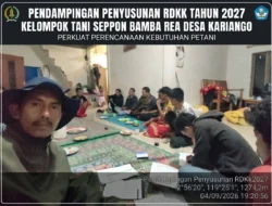 Pendampingan Penyusunan RDKK Tahun 2027, Kelompok Tani Seppon Bamba Rea Desa Kariango Perkuat Perencanaan Kebutuhan Petani