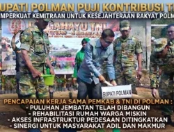 Bupati Polman Puji Kontribusi TNI: Puluhan Jembatan hingga Rehab Rumah Warga