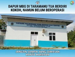 Dapur MBG di Taramanu Tua Berdiri Kokoh, Namun Belum Beroperasi: Jangan Sampai yang Dimasak Hanya Harapan