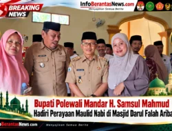 Bupati Polewali Mandar H. Samsul Mahmud Hadiri Perayaan Maulid Nabi di Masjid Darul Falah Aribang