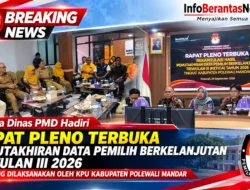 Kepala Dinas PMD Hadiri Rapat Pleno Terbuka Pemutakhiran Data Pemilih Berkelanjutan Triwulan III 2026