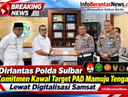 Dirlantas Polda Sulbar Komitmen Kawal Target PAD Mamuju Tengah Lewat Digitalisasi Samsat