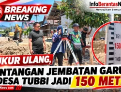 Diukur Ulang, Bentangan Jembatan Garuda Desa Tubbi Jadi 150 Meter