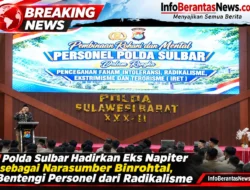 Polda Sulbar Hadirkan Eks Napiter sebagai Narasumber Binrohtal, Bentengi Personel dari Radikalisme