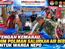 Di Tengah Kemarau, Kodim Polman Salurkan Air Bersih untuk Warga Nepo