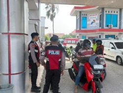 Samapta Polres Majene Patroli Dilogis ke SPBU, Antisipasi Gangguang Kamtibmas 