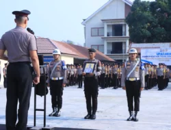 Kapolres Majene Pimpin Upacara PTDH, Jadikan Pelajaran dan Bahan Introspeksi Seluruh Personel