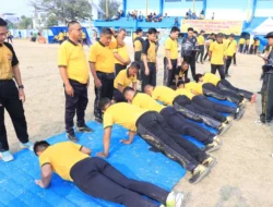 Jaga Kebugaran Personel, Polres Majene Gelar Tes Kesamaptaan Jasmani Semester II