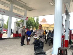 Polisi Bersama Masyarakat, Polsek Banggae Patroli Pagi Sasar SPBU dan Pasar Sentral