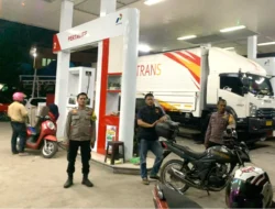 Patroli Malam Polsek Banggae Sisir Stadion Prasamya Mandar dan SPBU, Jaga Kamtibmas Tetap Kondusif
