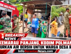 Kemarau Panjang, Kodim Polman Salurkan Air Bersih untuk Warga Desa Rea