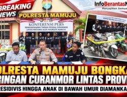 Polresta Mamuju Bongkar Jaringan Curanmor Lintas Provinsi, Residivis hingga Anak di Bawah Umur Diamankan