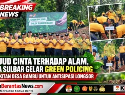 Wujud Cinta terhadap Alam, Polda Sulbar Gelar Green Policing di Perbukitan Desa Bambu untuk Antisipasi Longsor