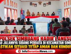 KAPOLSEK SIMBUANG HADIR LANGSUNG PANTAU JALANNYA SIDANG PERDATA DI KECAMATAN SIMBUANG, PASTIKAN SITUASI TETAP AMAN DAN KONDUSIF