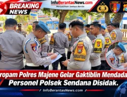 Propam Polres Majene Gelar Gaktiblin Mendadak, Personel Polsek Sendana Disidak