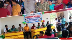 Bhabinkamtibmas Polsek Mamasa Hadiri Launching Posyandu Percontohan di Desa Rambusaratu