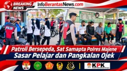 Patroli Bersepeda, Sat Samapta Polres Majene Sasar Pelajar dan Pangkalan Ojek