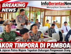 Rakor TIMPORA di Pamboang, Polsek Jajaran Polres Majene Tegaskan Dukungan Pengawasan Orang Asing