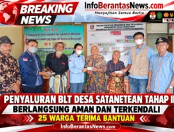 PENYALURAN BLT DESA SATANETEAN TAHAP II BERLANGSUNG AMAN DAN TERKENDALI, 25 WARGA TERIMA BANTUAN
