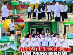 TINGKATKAN KEDISIPLINAN DAN PROFESIONALISME, KUA KECAMATAN TUTAR GELAR APEL PAGI