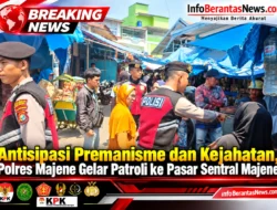 Antisipasi Premanisme dan Kejahatan, Polres Majene Gelar Patroli ke Pasar Sentral Majene