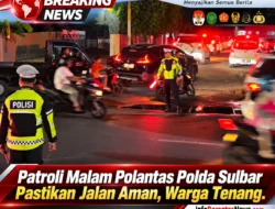 Patroli Malam Polantas Polda Sulbar Pastikan Jalan Aman, Warga Tenang